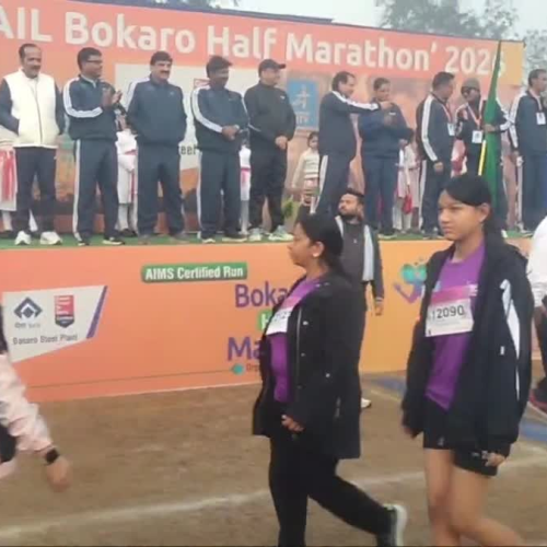 बोकारो में मैराथन 2026 का आयोजन, हजारों लोगों ने लिया हिस्सा