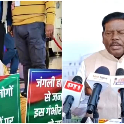 झारखंड विधानसभा बजट सत्र का दूसरा दिन: निर्मल महतो का हाथी मुद्दे पर धरना, हेमलाल मुर्मू ने परिसीमन का किया विरोध
