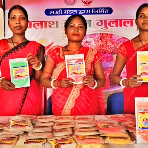 JSLPS की सखी मंडल का हर्बल गुलाल: इको-फ्रेंडली रंगों से सजेगी होली, त्वचा और पर्यावरण दोनों सुरक्षित