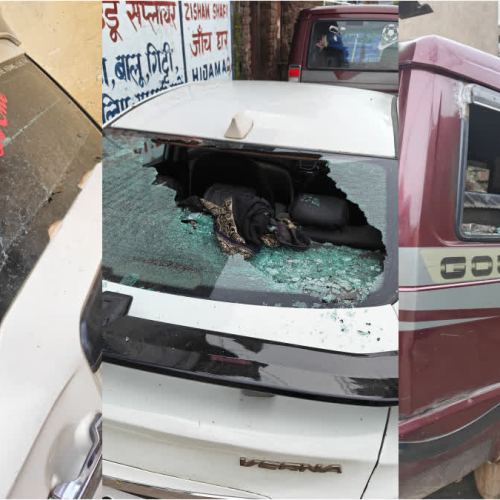 आधी रात रांची में उपद्रव, आधा दर्जन से ज्यादा गाड़ियों के शीशे तोड़े; CCTV खंगाल रही पुलिस