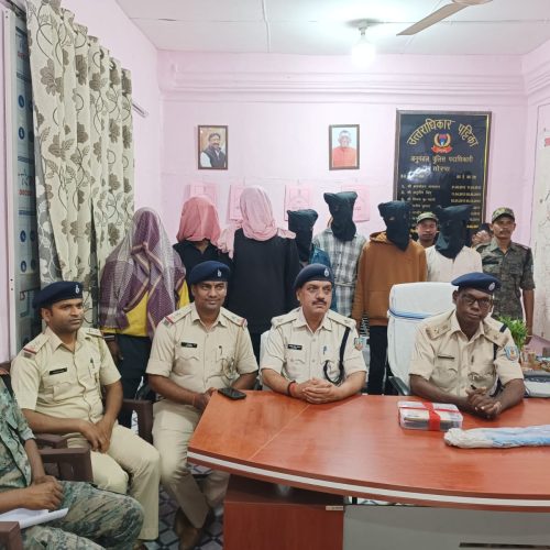 तोरपा में बिजली के हाईटेंशन तार चोरी करते 7 आरोपी गिरफ्तार, 250 किलो तार बरामद पिकअप जब्त