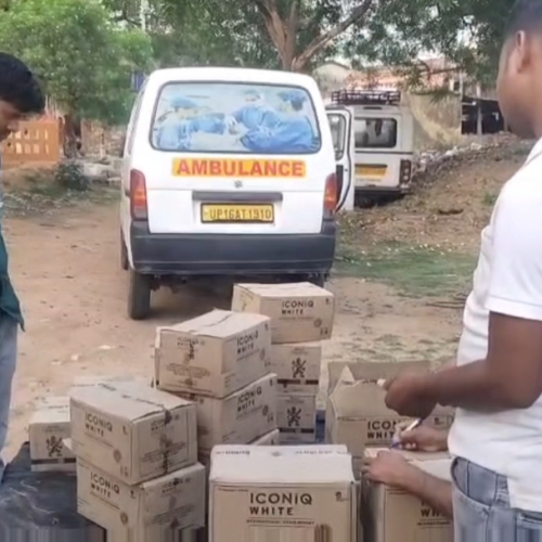धनबाद में एंबुलेंस से अवैध शराब तस्करी का भंडाफोड़, 33 पेटी शराब के साथ चालक गिरफ्तार
