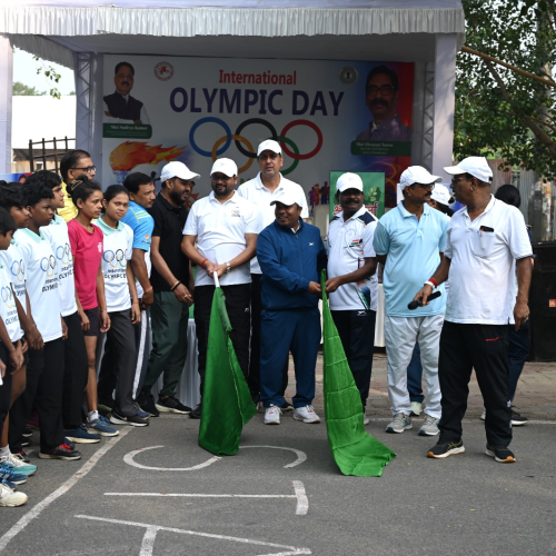 विश्व ओलंपिक दिवस पर रांची में मैराथन का आयोजन, खिलाड़ियों ने दिखाया जोश और जज्बा