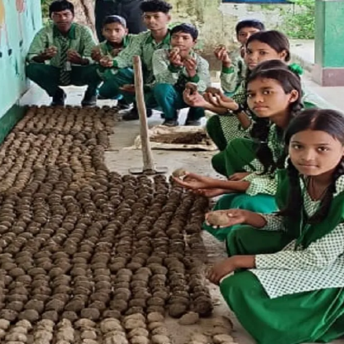 रांची के स्कूल में बच्चों ने बनाए 10 हजार सीड बॉल, हरित विद्यालय की ओर मजबूत कदम