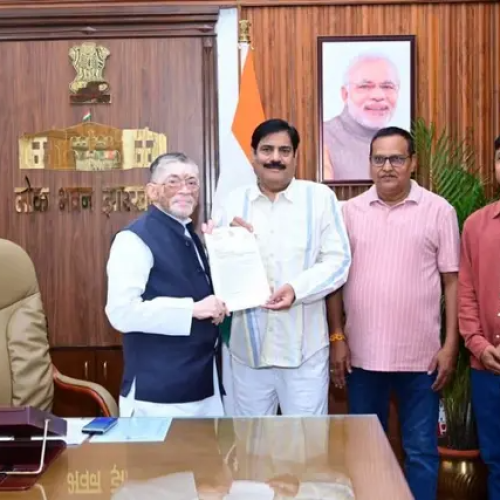 गढ़वा विधायक ने राज्यपाल से की मुलाकात, NPU की समस्याओं के समाधान की रखी मांग